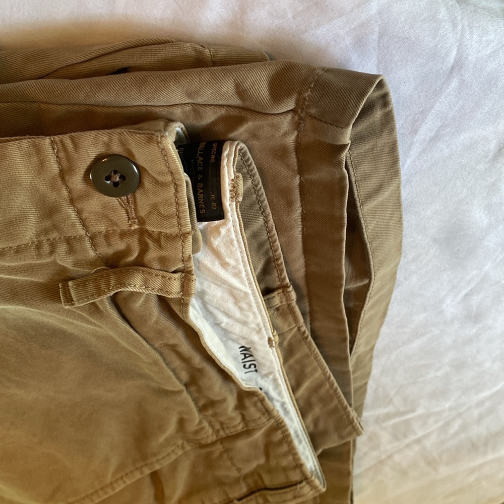 Men's Tan khaki Wallace & Barnes JCrew cotton shorts W 38 - Picture 4 of 11